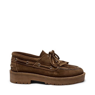 Pavement Alvina Fringle Suede Loafers Brown